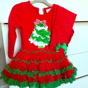 Adorable Girls Christmas Dress w/ pants